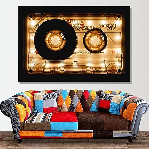 ZAYEN Musik Audio Kassette Poster Band Musik Druck Vintage Leinwand Malerei Wandkunst Bild Wohnzimmer Cuadros Wohnkultur 30x45cm Rahmenlos von ZAYEN