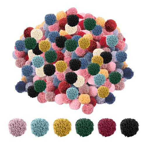 160 dekorative Pompons, Pompons zum Basteln, Set zur Herstellung von Pompons, flauschige Plüsch-Pompons, bunte Pompons, Pompom-Werkzeuge für DIY-Ohrringe, Pompom-Dekorationsspielzeug von ZBHDEYG