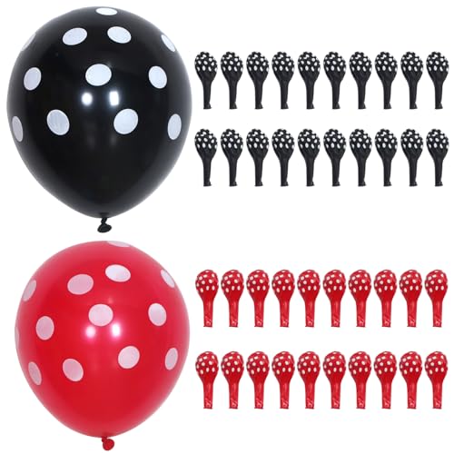 40 Stück gepunktete Luftballons, Marienkäfer-Luftballons, Latexballons, Geburtstagsparty-Dekorationen, Foto-Requisiten für den Hintergrund, Party-Dekorationszubehör von ZBHDEYG