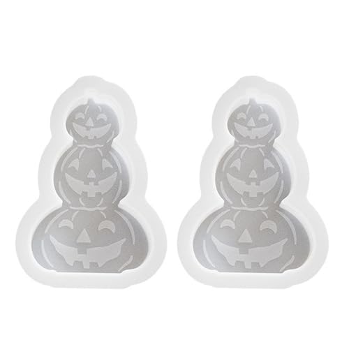 2pcs Halloween Kürbisse Schädel Fledermaus Silikonformen Für Epoxidharz Kerzenseife Betonzement Silikonformen von ZBIianxer