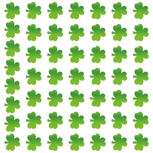 ZBIianxer 50 Pack Irish Day Shamrocks Aufkleber Pflanzentziehungspapier Textur Für Irische Urlaubsfeier Und Heimhandwerkskapeure von ZBIianxer