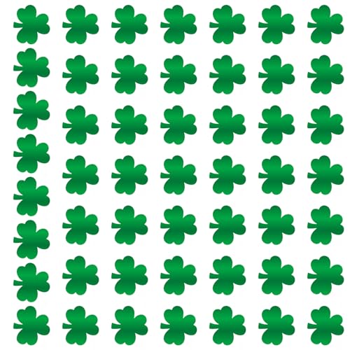 ZBIianxer 50 Pack Irish Day Shamrocks Aufkleber Pflanzentziehungspapier Textur Für Irische Urlaubsfeier Und Heimhandwerkskapeure von ZBIianxer