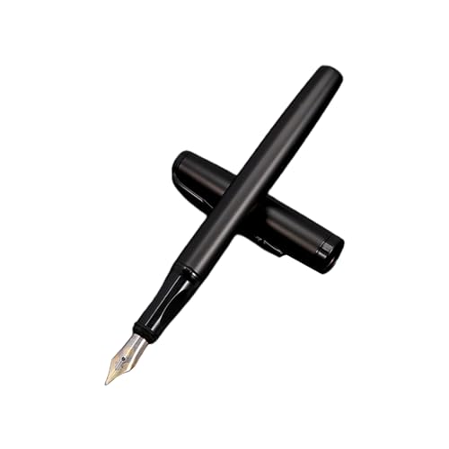 ZBIianxer Füllfederhalter aus Metall, Kolbenfüller, 0,5 mm, F-Spitze, Metall, Business-Signierstift, Geschenk für Studenten, Erwachsene, bequemer Griff ZBIianxer Füllfederhalter aus Metall, Kolbenfüller, 0,5 mm, F-Spitze, Metall, Business-Signierstift, Geschenk für Studenten, Erwachsene, bequemer Griff von ZBIianxer