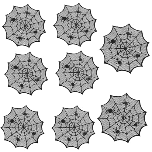 ZBIianxer Tischunterlage Mit Spinnennetzen Kreisförmigen Schnürsenkeln Spinnweben Für Komfort Und Haltbarkeit Für Den Heimgebrauch von ZBIianxer