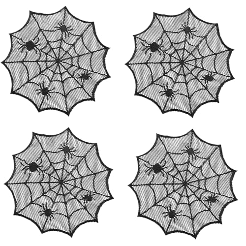 ZBIianxer Tischunterlage Mit Spinnennetzen Kreisförmigen Schnürsenkeln Spinnweben Für Komfort Und Haltbarkeit Für Den Heimgebrauch von ZBIianxer