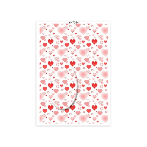 ZBIianxer Ton Transferpapier „Love Heart“ 95 X 138 Mm Wasserlösliches Papier Ton Transferblätter Für Die Herstellung Von Ohrringen Und Schmuck Aus Ton von ZBIianxer