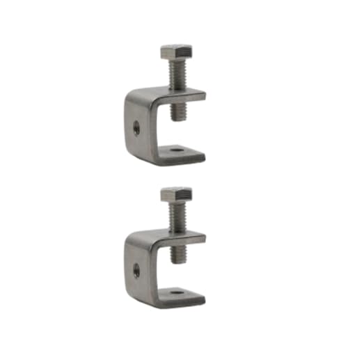 C-Klammer aus Edelstahl, 2/4 Stück zur Befestigung von U-Klemmen for die Metallbearbeitung, Stahlträger-Clip, Stahlrohr-Vierkantclip(2Pcs) von ZBORAVPIX