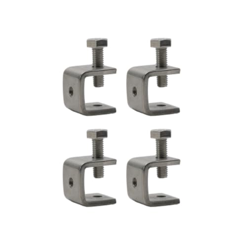 C-Klammer aus Edelstahl, 2/4 Stück zur Befestigung von U-Klemmen for die Metallbearbeitung, Stahlträger-Clip, Stahlrohr-Vierkantclip(4Pcs) von ZBORAVPIX