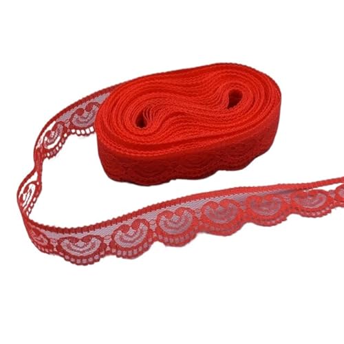 Vintage-Spitze Spitzenband, 10 Yards Schöne Band 23MM Spitze Trim Stoff DIY Bestickt Weiß Spitze Verzierungen(Red) von ZBORAVPIX