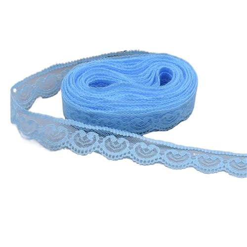 Vintage-Spitze Spitzenband, 10 Yards Schöne Band 23MM Spitze Trim Stoff DIY Bestickt Weiß Spitze Verzierungen(Sky Blue) von ZBORAVPIX