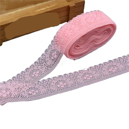 Vintage-Spitze Spitzenband, 10 Yards Schöne Spitze for DIY Band Band 40MM Spitze Trim Bestickt(Pink1) von ZBORAVPIX