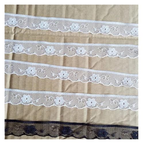 Vintage-Spitze Spitzenband, 10 Yards besticktes Netz weiß schwarzes Spitzenbesatzband(White Width 16mm01) von ZBORAVPIX