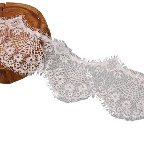 Vintage-Spitze Spitzenband, 3 Yards DIY Lace Fabric 9.5cm Webbing Embroidered Ribbon(Light Pink) von ZBORAVPIX