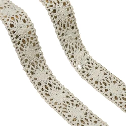 Vintage-Spitze Spitzenband, 5M Crocheted Webbing Cotton Lace Trims(C0271 Beige 2.2cm) von ZBORAVPIX