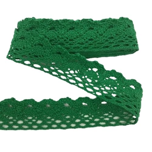 Vintage-Spitze Spitzenband, 5M Crocheted Webbing Cotton Lace Trims(C10212 Green2.8cm) von ZBORAVPIX