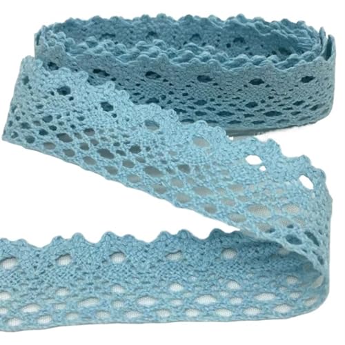 Vintage-Spitze Spitzenband, 5M Crocheted Webbing Cotton Lace Trims(C10216 Lt.blue2.5cm) von ZBORAVPIX