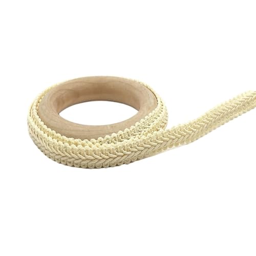 Vintage-Spitze Spitzenband, 5Meter Kurve Baumwolle Spitze Trim Band Stoff Handarbeit(Beige) von ZBORAVPIX