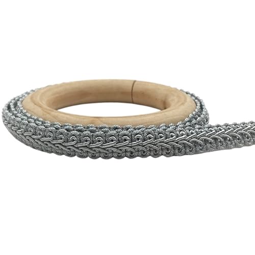 Vintage-Spitze Spitzenband, 5Meter Kurve Baumwolle Spitze Trim Band Stoff Handarbeit(Grey) von ZBORAVPIX