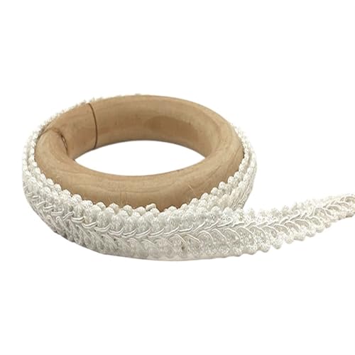 Vintage-Spitze Spitzenband, 5Meter Kurve Baumwolle Spitze Trim Band Stoff Handarbeit(White) von ZBORAVPIX