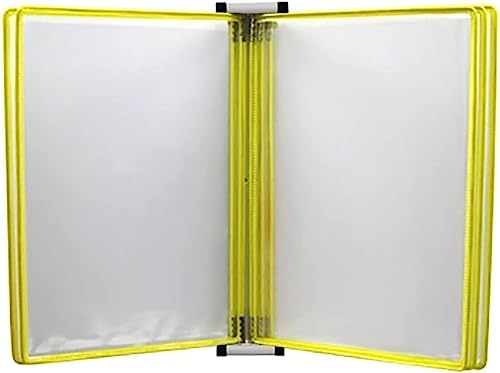 Wandmontiertes Poster Flip Book Display， A4-Wand-Büro-Aktenhalter-Display 13x9x1,57 Zoll(Yellow) von ZBORAVPIX