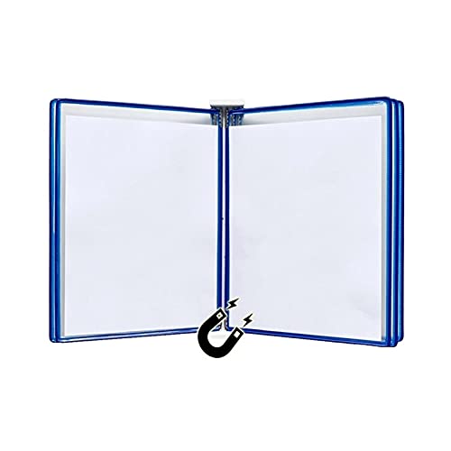 Wandmontiertes Poster Flip Book Display， Aktenordner A3, Wandordner - A3 [16,53 Zoll × 11,69 Zoll], 10 Taschen, an Metallvorrichtung befestigt(Blu) von ZBORAVPIX