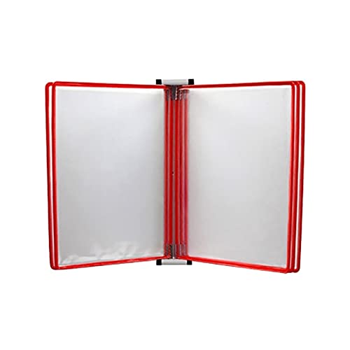 Wandmontiertes Poster Flip Book Display， Aktenordner A4, Wandordner, A4 [8,26 Zoll × 11,69 Zoll], 10 Taschen(Red) von ZBORAVPIX