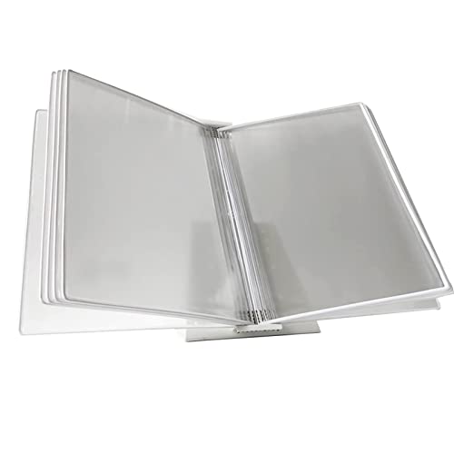 Wandmontiertes Poster Flip Book Display， Mit 10 A4-Taschen Katalog-Organizer for Beratung und Präsentation(White) von ZBORAVPIX