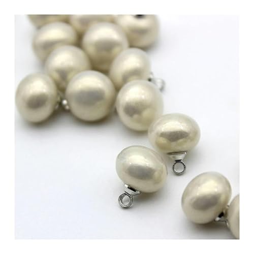 ZCHNB 10/20/50 Stück 10 mm Pilz-Perlenknöpfe aus Metall zum Nähen von Perlenschaftknöpfen für Strickjacken Mäntel DIY-Nähzubehör von ZCHNB
