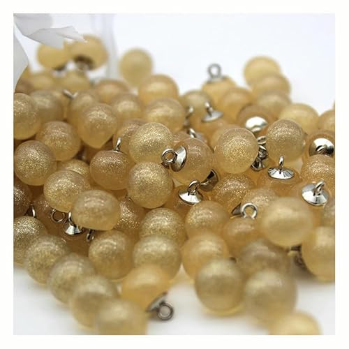 ZCHNB 10 mm 20 Stück Kugel-Metallperlen-Hemdknöpfe zum Nähen Perlenschaftknopf Perlenknöpfe für Strickjacken Schwarz Rosa von ZCHNB