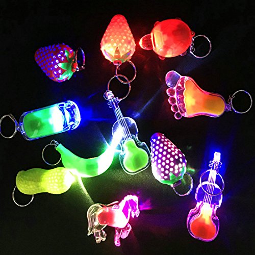 ZCOINS 12 Stück Mini Taschenlampe Toy Beleuchtung Schlüsselkette Great für Return Geschenke Lichter Party Bag Füllstoffe von ZCOINS