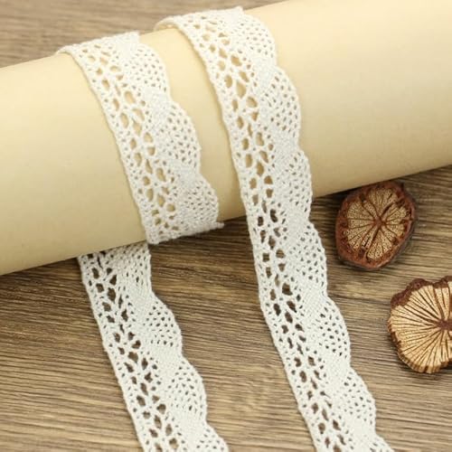 ZCSLD 10 m lange florale Spitzenborte, weich besticktes Vintage-Spitzenband für Bastelarbeiten, Hochzeitsdekoration, Geschenkverpackungen, Urlaubsdekoration von ZCSLD