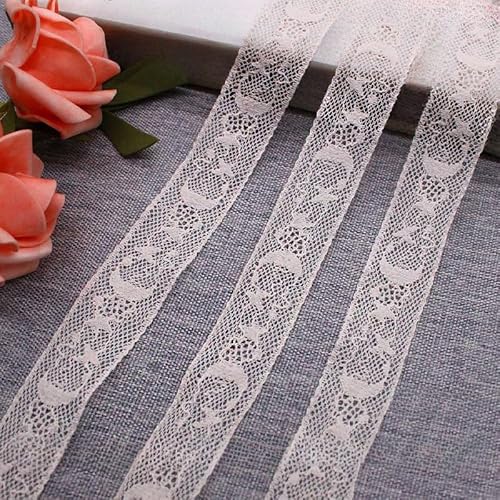 ZCSLD 13,7 m langes florales Spitzenband, weiche Vintage-bestickte Spitzenborte für Hochzeitsdekoration, Geschenkverpackungen, Bastelarbeiten, Scrapbooking von ZCSLD