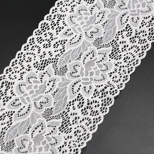 ZCSLD 2/4/8 Meter bestickter Spitzenbesatz, florales Spitzenband, weiche Textur, waschbares, langlebiges Material für Bastelarbeiten, Hochzeitsdekoration von ZCSLD