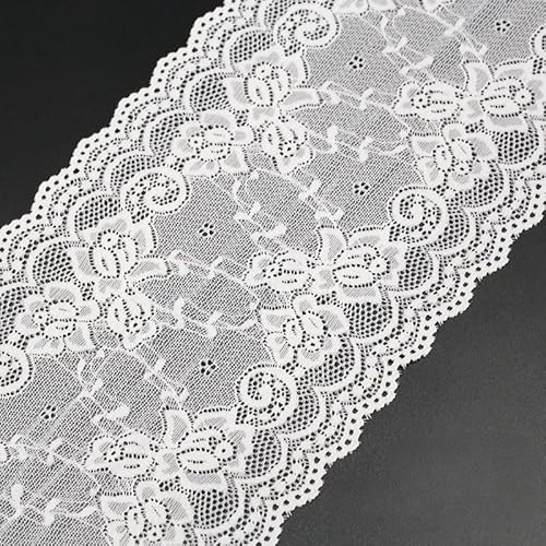 ZCSLD 2/4/8 Meter bestickter Spitzenbesatz, florales Spitzenband, weiche Textur, waschbares, langlebiges Material für Bastelarbeiten, Hochzeitsdekoration von ZCSLD