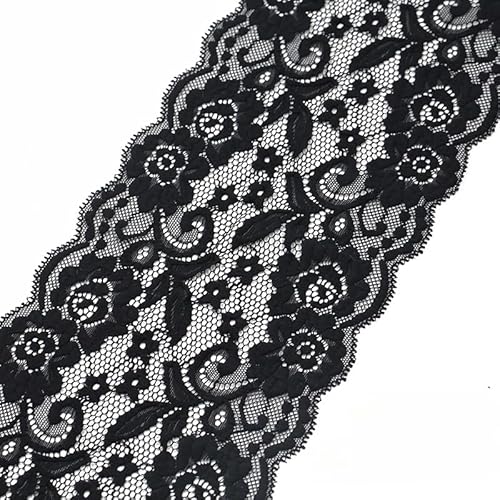 ZCSLD 2/4/8 Meter bestickter Spitzenbesatz, florales Spitzenband, weiche Textur, waschbares, langlebiges Material für Bastelarbeiten, Hochzeitsdekoration von ZCSLD