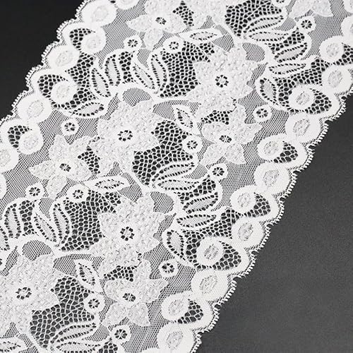 ZCSLD 2/4/8 Meter bestickter Spitzenbesatz, florales Spitzenband, weiche Textur, waschbares, langlebiges Material für Bastelarbeiten, Hochzeitsdekoration von ZCSLD