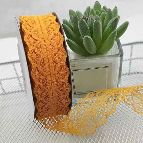 ZCSLD 22/44 m Spitzenband mit Blumenmuster, weich, waschbar, dekorative bestickte Spitze für Nähprojekte, Geschenkverpackungen, DIY Handwerk von ZCSLD