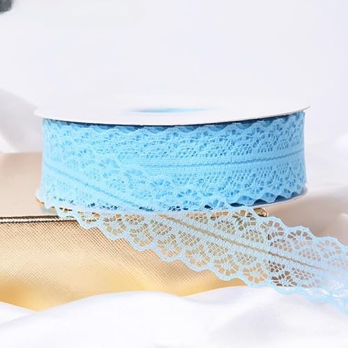 ZCSLD 22/44 m bestickte Spitzenborte Vintage Floral Spitzenband Weiche Textur Waschbar Langlebig Dekorative Borte für DIY Handwerk von ZCSLD