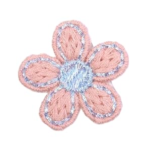 ZCSLD 30 Stück 3 cm Blume Marineblau Handgefertigte Häkelapplikationen Häkeln Blume Patches Kleine Stickerei Patch Bügelapplikationen für Kleidung von ZCSLD