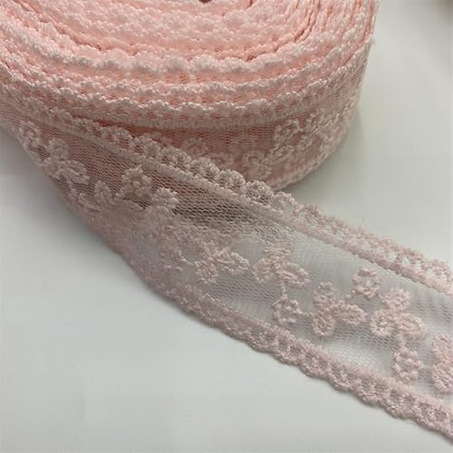 ZCSLD 30 Yards Floral Lace Edging Ribbon Vintage Lace Trim with Embroidered Detailing, Soft Texture for DIY Crafts, Wedding Decoration von ZCSLD