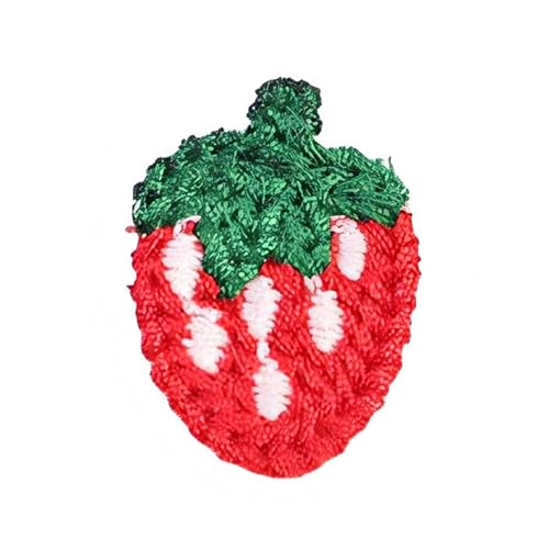 ZCSLD 6,5 x 3 cm, 30 Stück, Wassermelone, handgefertigte Häkelapplikationen, Häkelapplikationen, Obst, kleine Stickerei-Aufnäher, Applikationen für Kleidung von ZCSLD