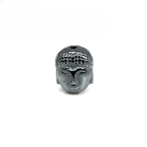 ZCSLD 8 x 10 mm, 14 Stück Naturstein-Perlen, Hämatit, Metallbeschichtung, Farbe, Buddha-Kopf, DIY, Halskette, Armband, Schmuckherstellung von ZCSLD