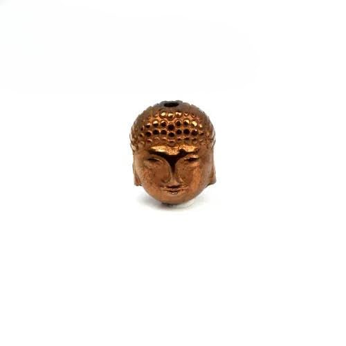 ZCSLD 8 x 10 mm, 14 Stück Naturstein-Perlen, Hämatit, Metallbeschichtung, Farbe, Buddha-Kopf, DIY, Halskette, Armband, Schmuckherstellung von ZCSLD