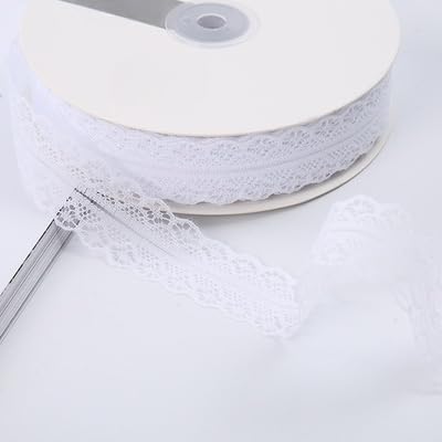 ZCSLD 91,4 m langes Spitzenband mit Blumenmuster, Vintage-Stickerei, dekorative Bordüre für Bastelarbeiten, Hochzeitsdekoration, Geschenkverpackungen, Scrapbooking von ZCSLD