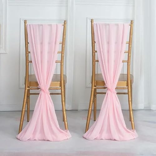 ZCSLD Chiffon-Stuhlschärpen, 30/50/70 x 300 cm, elegante Schleifenbänder für Hochzeitsdekoration, Sitzbezüge, Tischläufer, vertikaler Faltenwurf, 20 Stück von ZCSLD