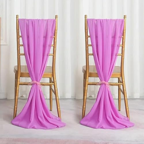 ZCSLD Chiffon-Stuhlschärpen, 30/50/70 x 300 cm, elegante Schleifenbänder für Hochzeitsdekoration, Sitzbezüge, Tischläufer, vertikaler Faltenwurf, 20 Stück von ZCSLD