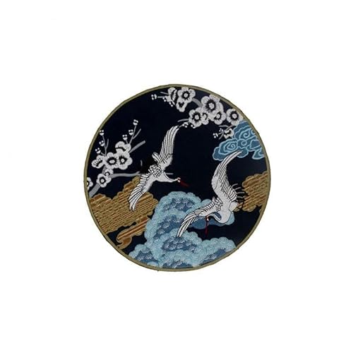 ZCSLD Dia 20-25cm 10pcs Chinese Pattern Dragon Embroidery Patch Iron On Appliques Chinese For Clothing Large Sew On Patches For Jeans Jacket von ZCSLD