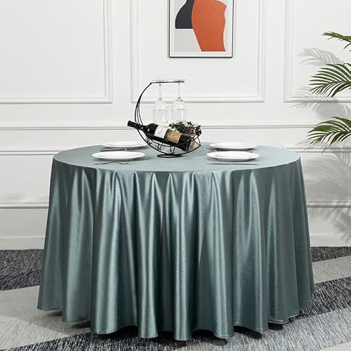 ZCSLD Fortschrittliche, einfarbige Satin-Tischdecke, rund, Polyester-Tischdecke für runden Tisch, Esszimmer, Wohnzimmer, Outdoor, 180–360 cm von ZCSLD