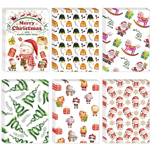 ZDDPDJ 60 Stück Weihnachts-Stil-Trennpapier für Diamantmalerei, einseitiges Trennpapier, Weihnachtsbaum, Schneemann, dekorativer Papiereinband, Ersatz für 5D-Diamant-Kunstwerkzeug (10,5 x 7,4 cm) von ZDDPDJ