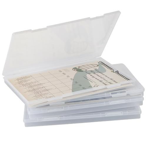 ZDNT 4 Stück Archivbox A4,Durchsichtige Organizer A4,Transparent Dokumentenbox,Tragbare Aktenaufbewahrung für Dokumente,Briefe,Sammelalben,Zeitschriften,A4 für Zeitschriften, Bürobedarf, Schule von ZDNT